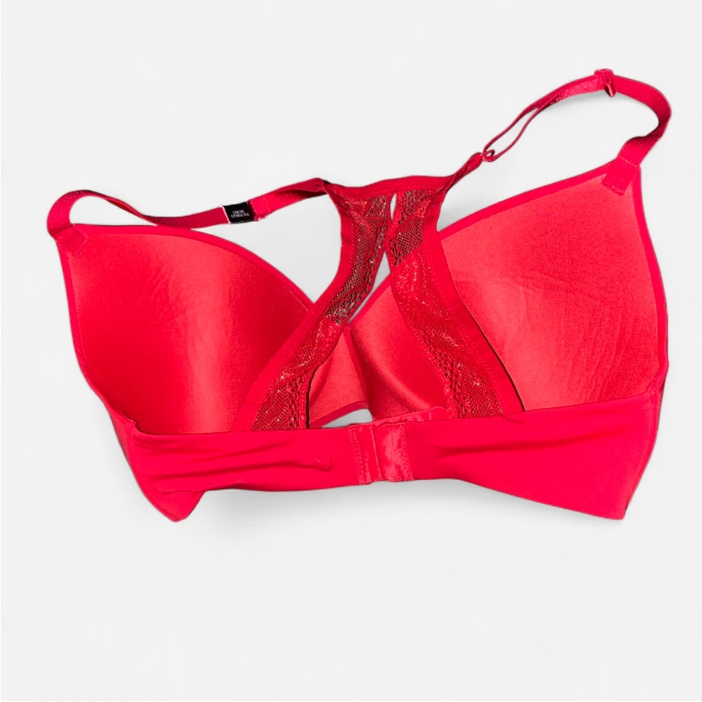 Victoria's Secret Lightly-Lined Wireless Shimmer Lace Back Bra 32DD - Picture 5 of 7